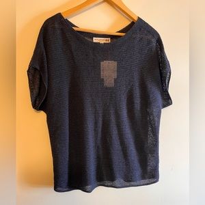 Uniqlo ines de la fressange linen short sleeve sweater, NWT sz L